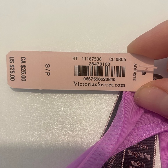 Victorias Secret NWT Rhinestone thong set - Picture 3 of 3